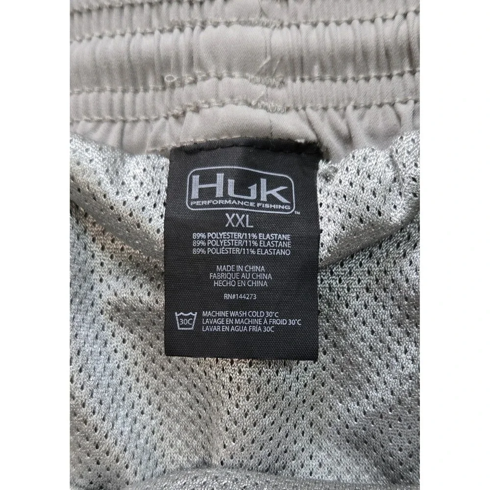 Huk Performance Fishing Men's XXL Gray Swim Trunks Lined Drawstring Shorts